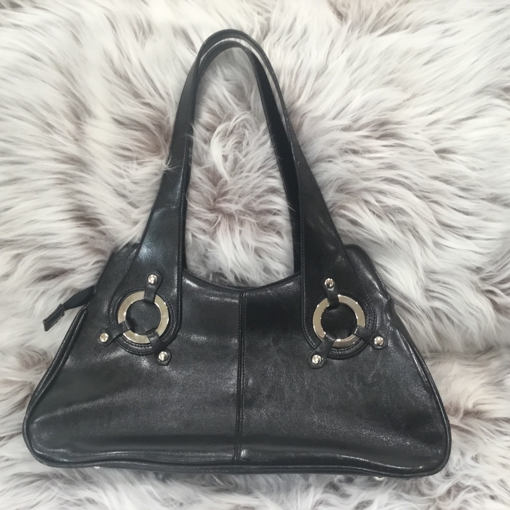 Rina Rich brand black shoulder bag.